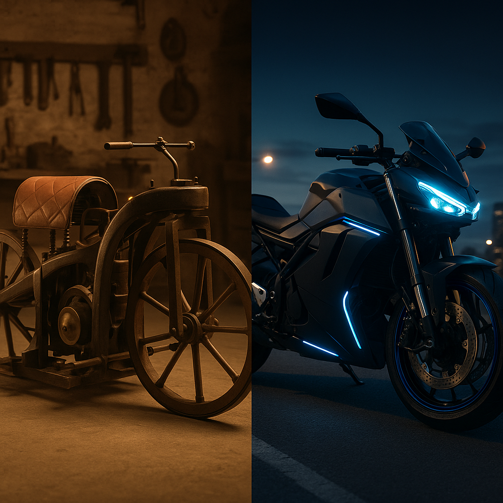 De la première moto à vapeur aux motos électriques : 150 ans d’évolution